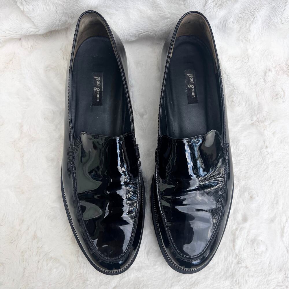 Paul Green Black Patent Leather Loafers - Picture 2 of 8